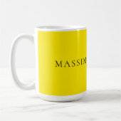 Bright Yellow Minimalist Plain Modern Aesthetic コーヒーマグカップ (左)
