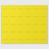 Bright Yellow Minimalist Plain Modern Aesthetic ラッピングペーパー (フラット)
