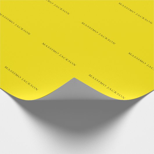 Bright Yellow Minimalist Plain Modern Aesthetic ラッピングペーパー (角)