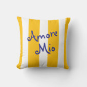Bright Yellow Orange Stripes | Amore Mio クッション (正面)