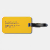 Bright Yellow Orange Stripes | Buon Viaggio ラゲッジタグ (裏面横)