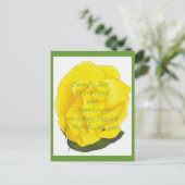 Bright Yellow Rose Save the date wedding postcards 案内ポストカード (スタンド正面)
