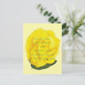 Bright yellow rose Save the date wedding postcards 案内ポストカード (スタンド正面)