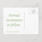 Bright yellow rose Save the date wedding postcards 案内ポストカード (裏面)