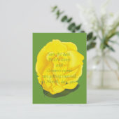Bright yellow rose Save the date wedding postcards 案内ポストカード (スタンド正面)