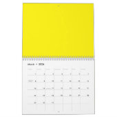 Bright Yellow Solid Background | Bold Modern Look カレンダー (3月 2026)