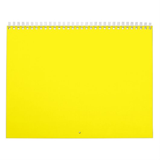 Bright Yellow Solid Background | Bold Modern Look カレンダー (カバー)