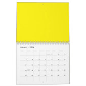 Bright Yellow Solid Background | Bold Modern Look カレンダー (1月 2026)