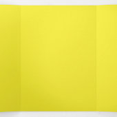Bright Yellow Solid Background | Minimalist Design 三つ折り招待状 (内部中)