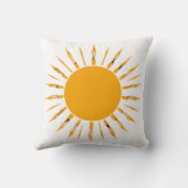 Bright Yellow Sun with Energetic Rays クッション (裏面)