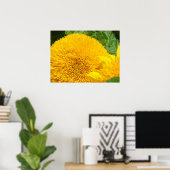 Bright Yellow Sunflower art prints Summer Garden ポスター (ホームオフィス)