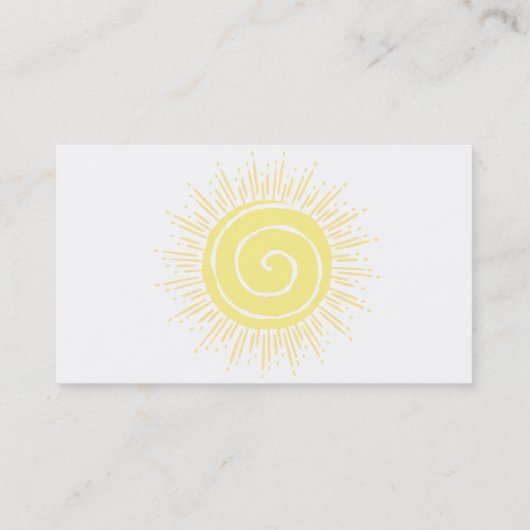 Bright Yellow Sunshine In Blue Sky Custom   名刺 (裏面)