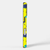 Bright Yellow Tropical Leaf Pattern Monogram Case-Mate iPhoneケース (裏面 / 右)