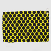 Bright Yellow with Black Dot Style ゴルフタオル (横)