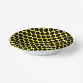 Bright Yellow with Black Dot Style 7" Round ペーパーボウル (傾斜あり)