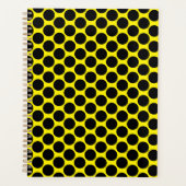 Bright Yellow with Black Dot Style 8.5"x11" プランナー手帳 (正面)