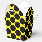 Bright Yellow with Black Dot Style Take Out フェイバーボックス (オープン)