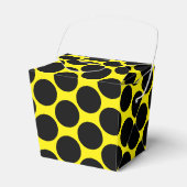 Bright Yellow with Black Dot Style Take Out フェイバーボックス (正面サイド)