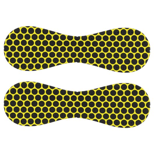Bright Yellow with Solid Black Dot Pattern ソフトボール (パネル)