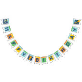 Bright Zoo Jungle Animals Birthday BUNTING FLAGS バンティングフラッグ (全)