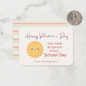 Brighten Every School Day – Teacher Valentine Card ノートカード (正面/裏面インサイチュ)