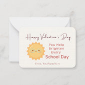Brighten Every School Day – Teacher Valentine Card ノートカード (正面)