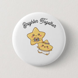 Brighter Together – Cute Couple Button Gift 缶バッジ