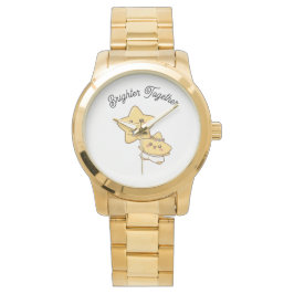 Brighter Together – Cute Couple golden watch Gift 腕時計