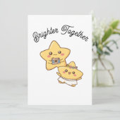Brighter Together – Cute Couple Invitation  招待状 (スタンド正面)