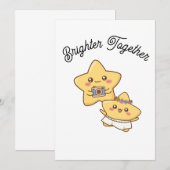 Brighter Together – Cute Couple Invitation  招待状 (正面/裏面)