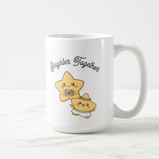 Brighter Together – Cute Couple Mug Gift コーヒーマグカップ (右)