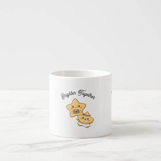 Brighter Together – Cute, lovely Couple Mug Gift エスプレッソカップ (正面)