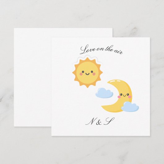 Brighter Together - Sun & Moon sticker 招待状 (正面/裏面)