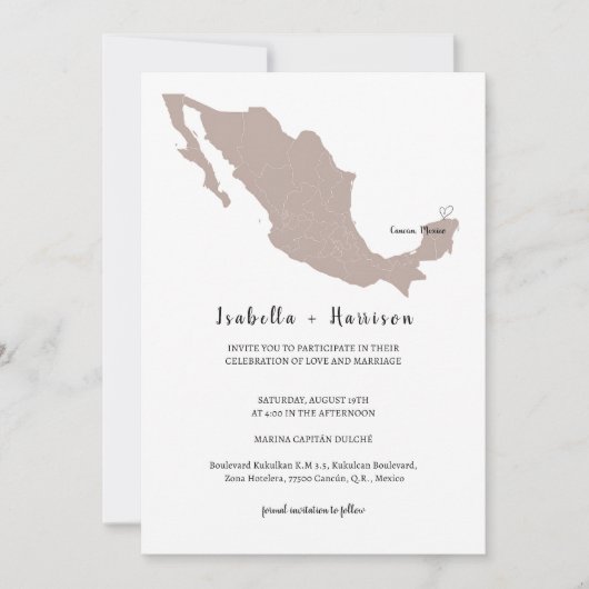 BRIGHTEST Mexico Wedding Invitation 招待状 (正面)