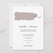 BRIGHTEST Puerto Rico Wedding Invitation Template 招待状 (正面)