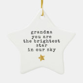 Brightest Star Memorial Loving Memory セラミックオーナメント (裏面)