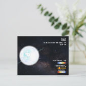 Brightest Star Sirius Space Astronomy Infographic ポストカード (スタンド正面)