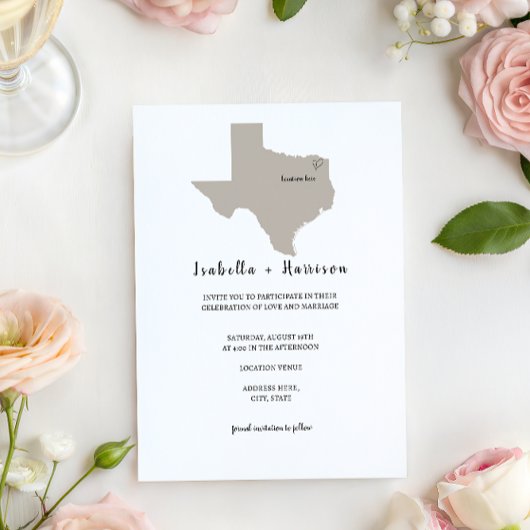 BRIGHTEST TEXAS Wedding Invitation 招待状