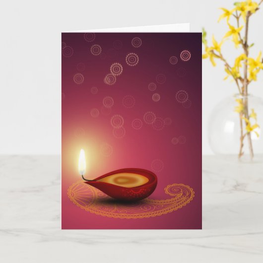Brightful Diwali – グリーティングカード (黄色い花)
