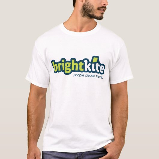 Brightkite.comのロゴのワイシャツ- taglineの… tシャツ (正面)