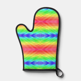 Brightly colored oven mitt with a rainbow  鍋つかみ