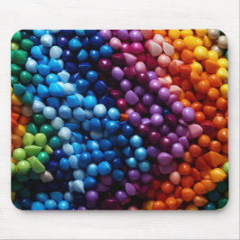 BRIGHTLY COLORED PLASTIC BEADS マウスパッド