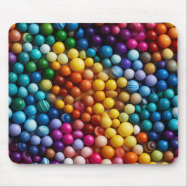 BRIGHTLY COLORED PLASTIC BEADS マウスパッド