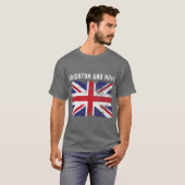 Brighton And Hove UK Flag British Souvenir Cool fu Tシャツ (正面フル)