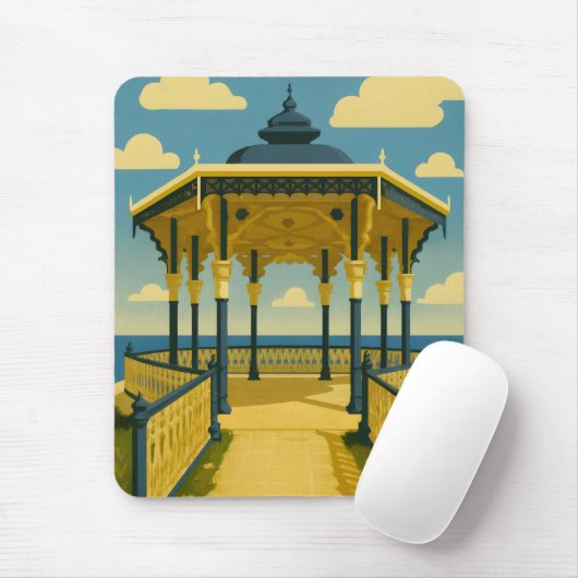 Brighton Bandstand – Coastal Architecture Art マウスパッド (マウス)