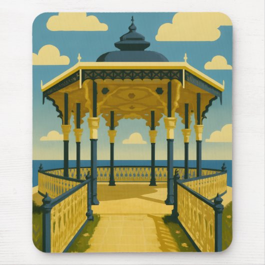 Brighton Bandstand – Coastal Architecture Art マウスパッド (正面)