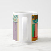 Brighton Beach Huts – Colourful Seaside Print ジャンボコーヒーマグカップ (裏面)