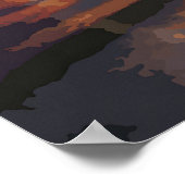 Brighton Beach West Pier Sunset Travel Poster ポスター (角)