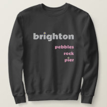 Brighton Pebbles Rock Pier M Grey Pink Sweater
