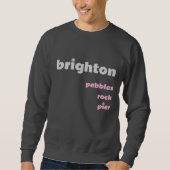 Brighton Pebbles Rock Pier M Grey Pink Sweater スウェットシャツ (正面)